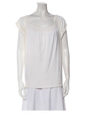 Ralph Lauren Black Label Scoop Neck Short Sleeve Blouse Top Women’s L